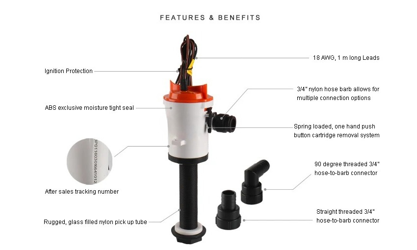 Seaflo 12v Dc 350Gph  Fish Tan - Fishing Boat Bilge Pump ulasan dan harga