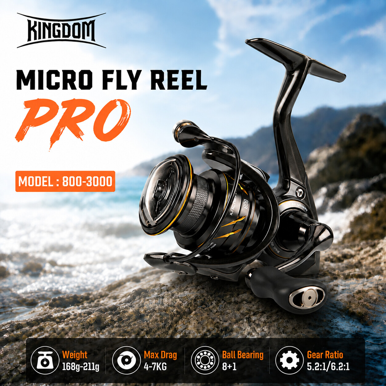 Kingdom Micro Fly Pro Fishing  - Abu Garcia Reel Revo ulasan dan harga